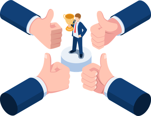Business competition winner  Illustration