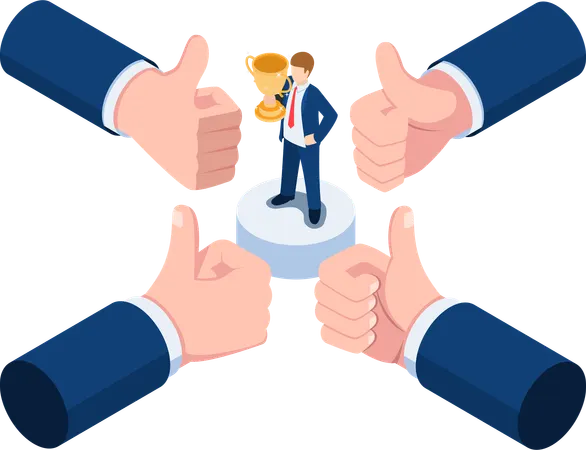 Business competition winner  Illustration