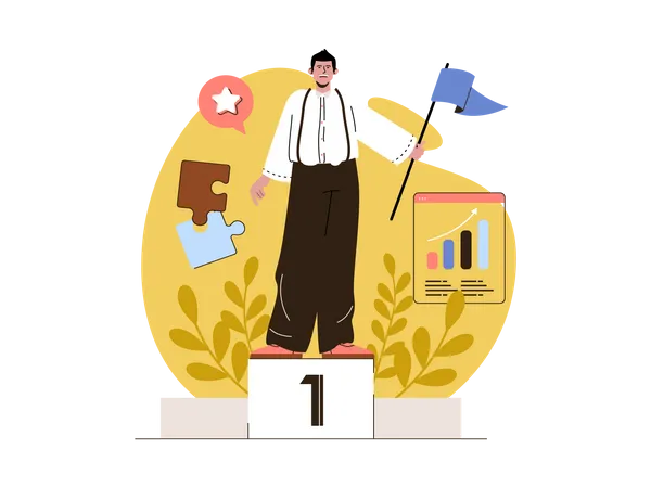 Business competition winner  Illustration