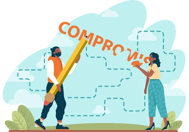 Business compromise  Illustration