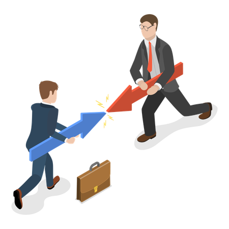 Business Conflict  Illustration