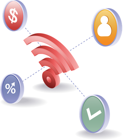 Business connection network management system  Illustration