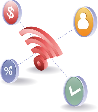 Business connection network management system  Illustration