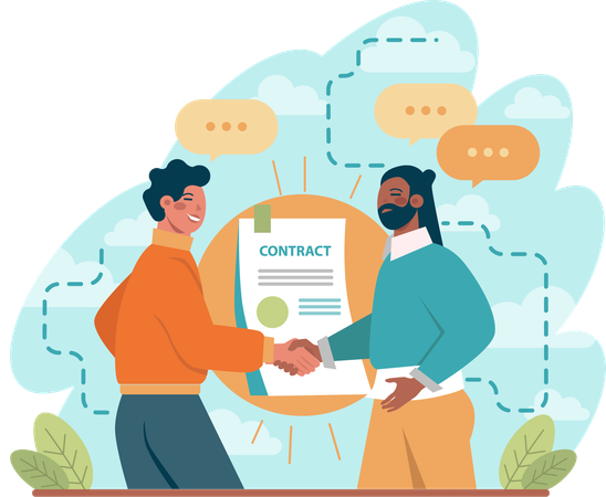 Business contract  Illustration