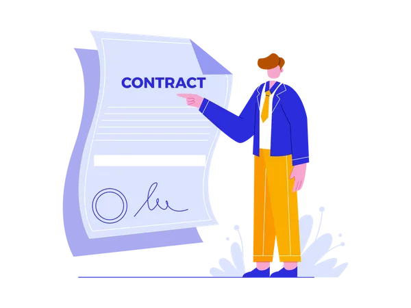 Business Contract Illustration