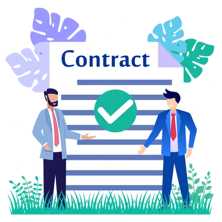 Business Contract  Illustration