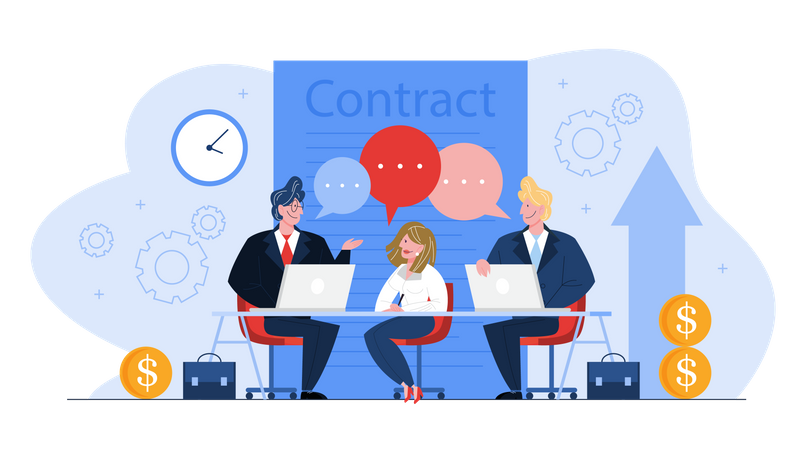 Business contract Illustration