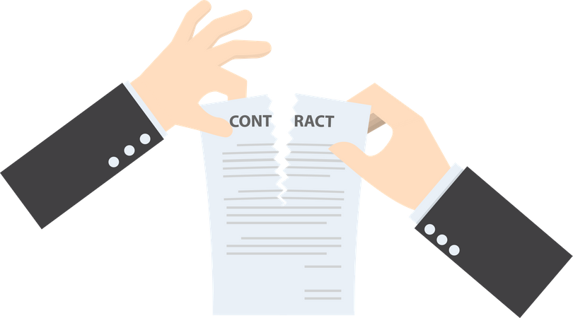 Business Contract Cancel Illustration