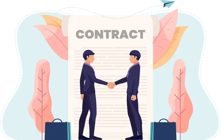 Business Contract Document Illustration