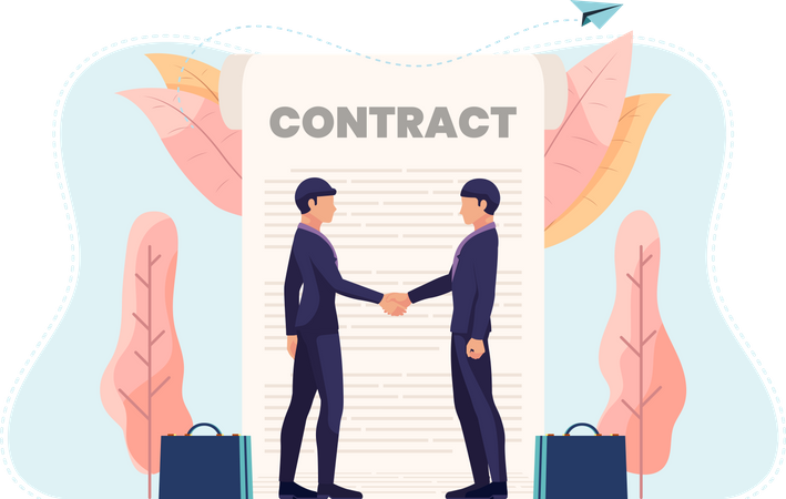 Business Contract Document  Illustration