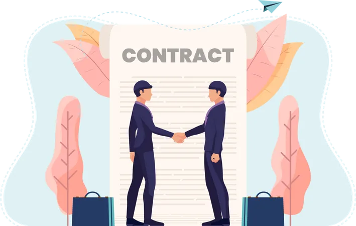 Business Contract Document  Illustration