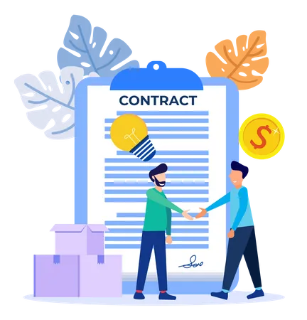 Business contract idea  Illustration
