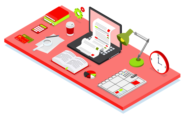 Business Contract  Illustration