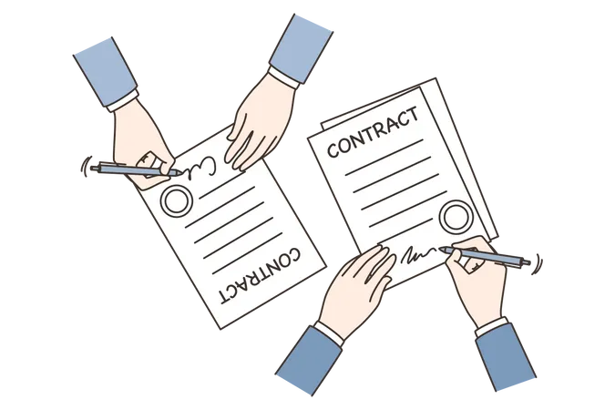 Business contract  Illustration