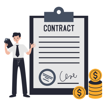 Business Contract  Illustration