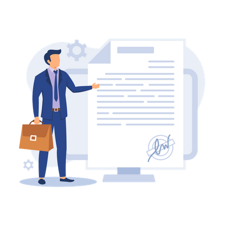 Business contract  Illustration