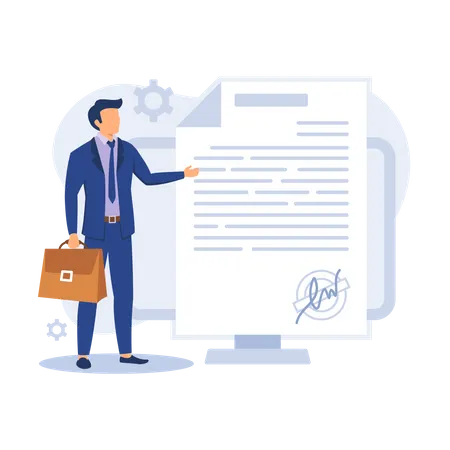 Business contract  Illustration