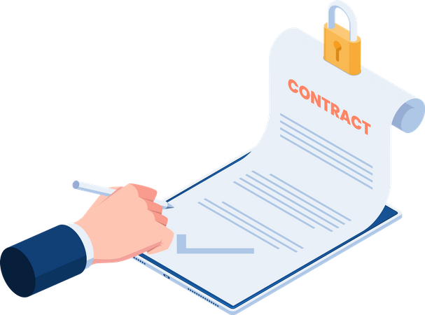 Business Contract  Illustration