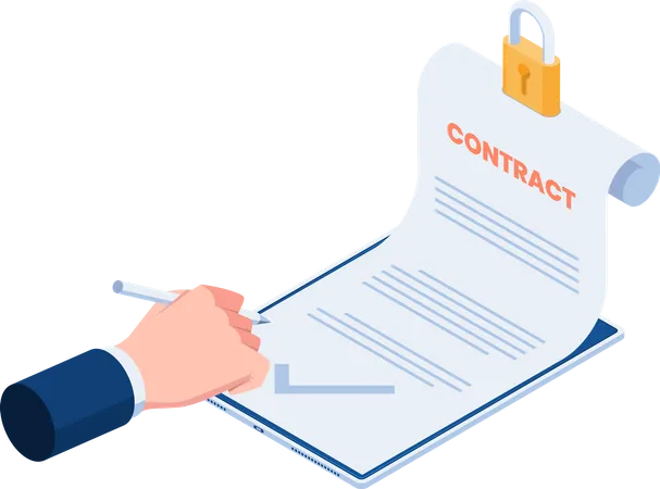 Business Contract  Illustration