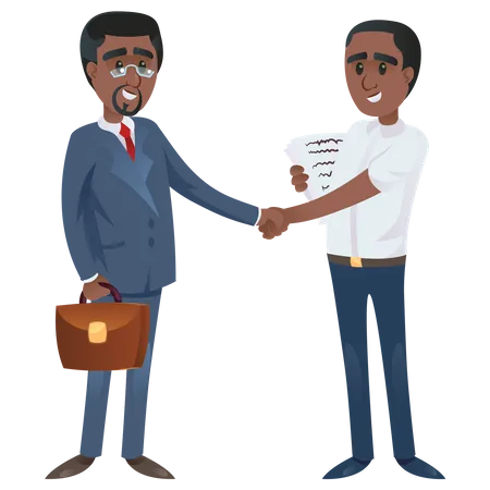 Business Contract  Illustration