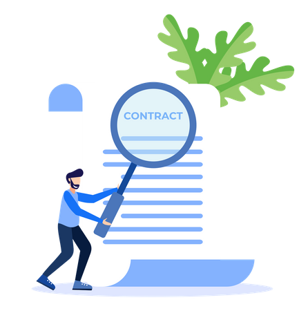 Business Contract  Illustration