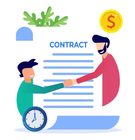 Business Contract  Illustration