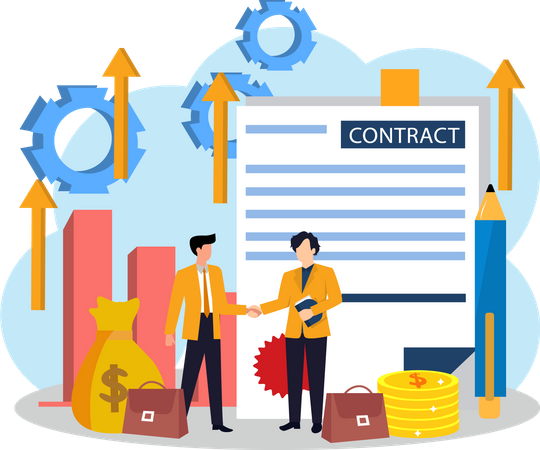 Business contract  Illustration