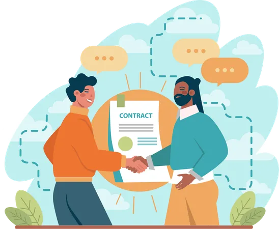 Business contract  Illustration