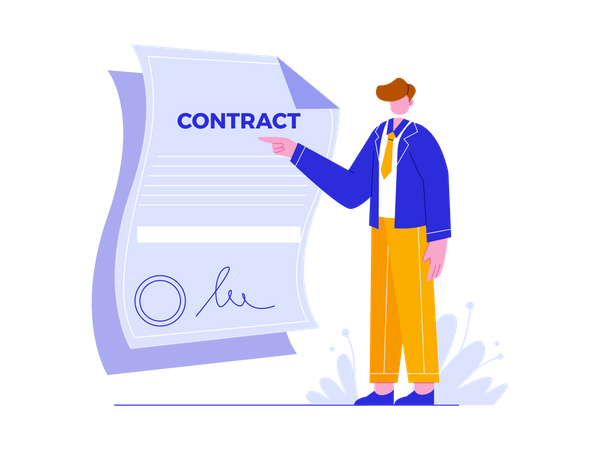 Business Contract  Illustration