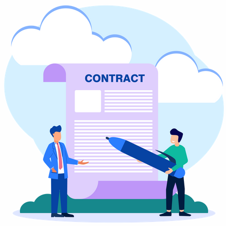 Business Contract  Illustration