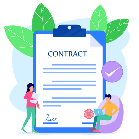 Business Contract  Illustration