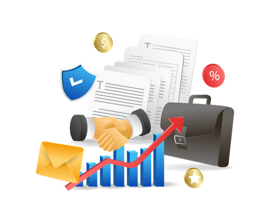 Business Contract  Illustration