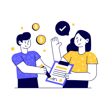 Business Contract  Illustration