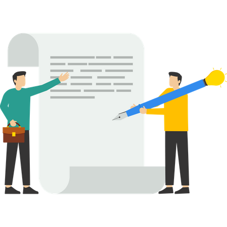 Business contract  Illustration