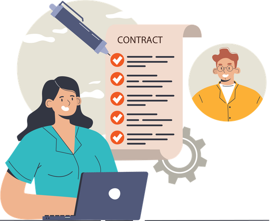 Business contract  Illustration