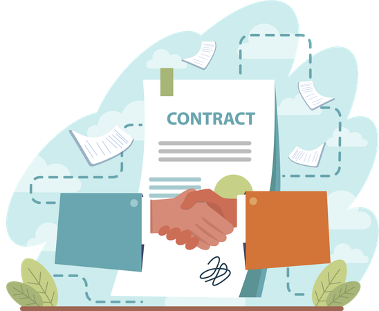 Business contract paper  Illustration
