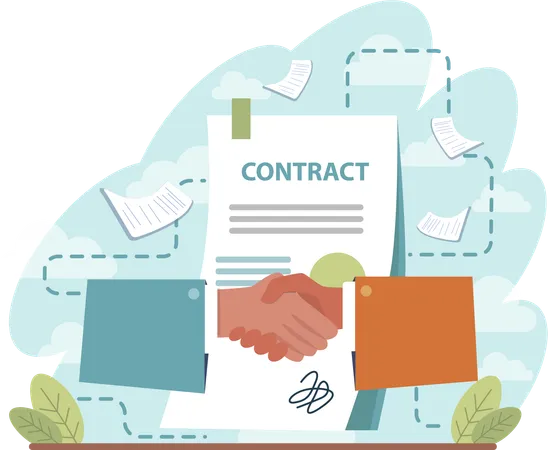 Business contract paper  Illustration