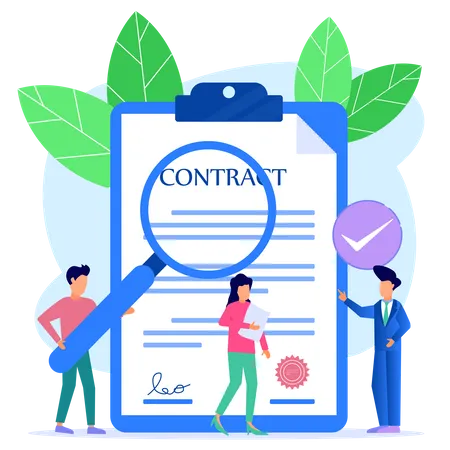 Business Contract Paper  Illustration