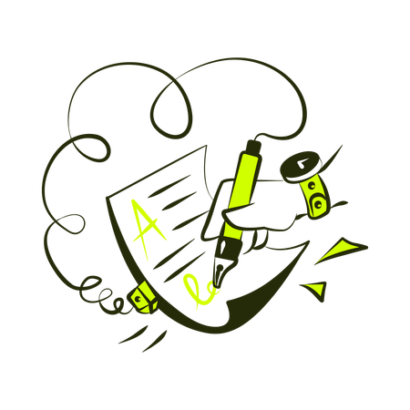 Business Contract Signing  Illustration