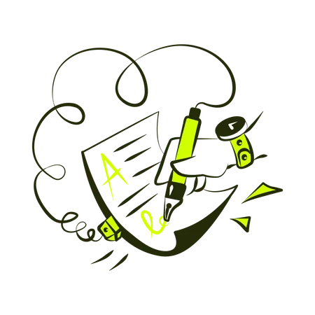 Business Contract Signing  Illustration