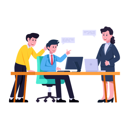 Business Conversation  Illustration