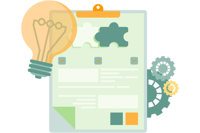 Business cooperation documents  Illustration