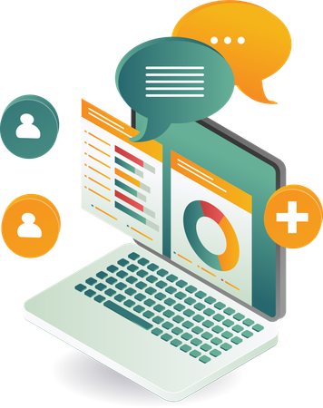 Business cooperation growth and graph analysis list  Illustration