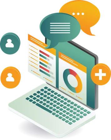 Business cooperation growth and graph analysis list  Illustration