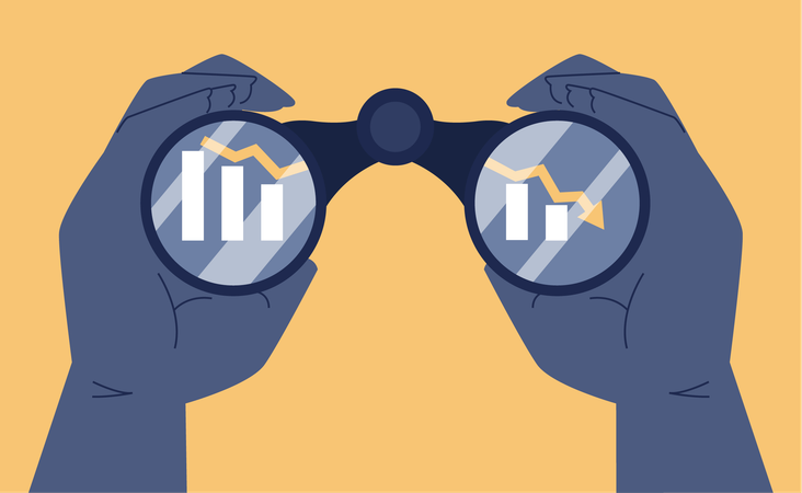 Business crisis analysis  Illustration