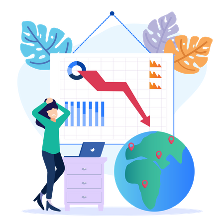 Business crisis  Illustration