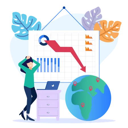 Business crisis  Illustration