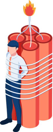 Business crisis  Illustration
