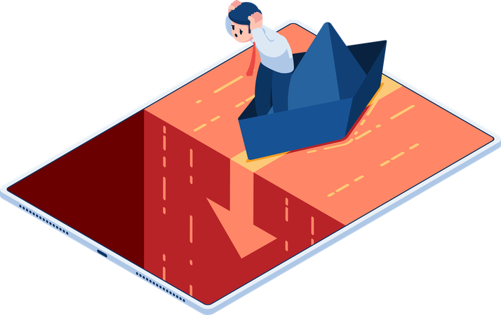 Business Crisis  Illustration