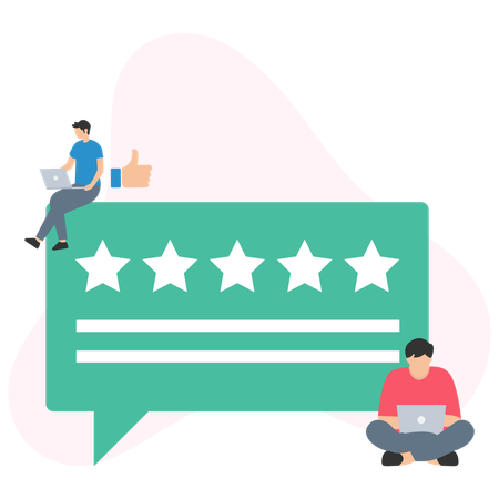 Business customer review  Illustration